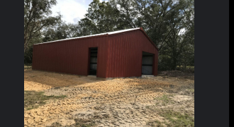 30x40x10 – Rustic Red on Rustic Rec – Dunnellon, FL