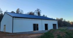 60x65x14 – Cobalt Blue Roof + Polar White Walls + Charcoal Gray Trim – Redding, CA