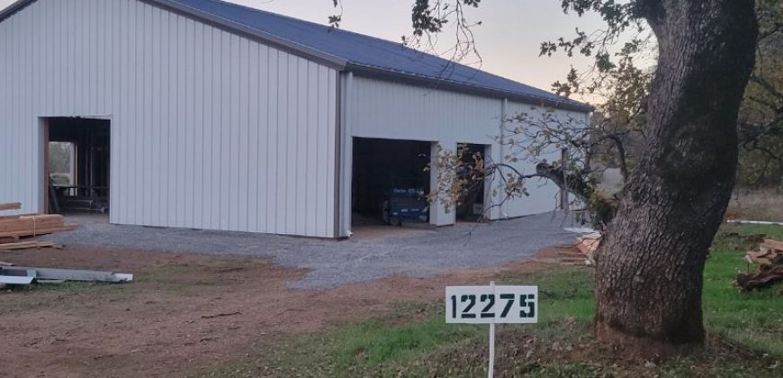 60x65x14 – Cobalt Blue Roof + Polar White Walls + Charcoal Gray Trim – Redding, CA