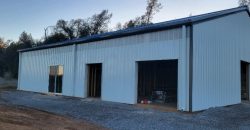 60x65x14 – Cobalt Blue Roof + Polar White Walls + Charcoal Gray Trim – Redding, CA