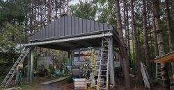 24x40x12 – Carport – Charcoal Gray Roof & Endwalls + Ash Gray Trim – Mora, MN