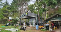 24x40x12 – Carport – Charcoal Gray Roof & Endwalls + Ash Gray Trim – Mora, MN