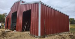 RCA – 40x25x14 – Rustic Red Walls + Polar White Trim – Oskaloosa, KS