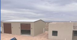 40x50x16 – Desert Sand Walls + Burnished Slate & Desert Sand Trim & Polar White Roof – AZ